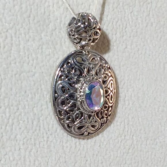 Mercury Mystic Topaz Pendant Sterling Silver - Picture 5 of 8